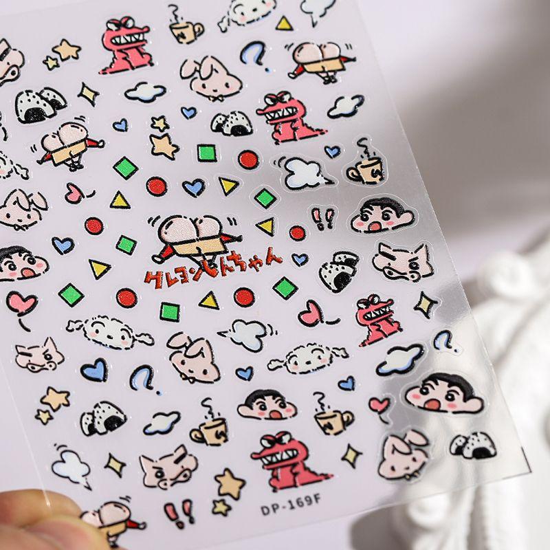 

Qiji Notebook 3D Nail Sticker Waterproof Nail Sticker Decorative Jewelry Cartoon Xiaoxin Xiaobai DP DP169 (stereo)