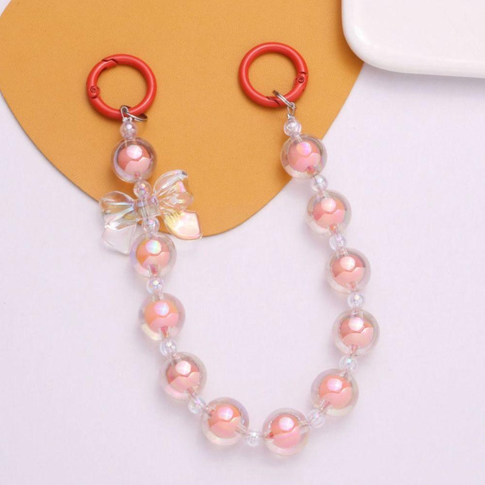 

Шнур из бусин Цепочка для сумки из бусин Подвесной шнур Бант Ремешок для телефона Бант Подвеска для сумки из бусин Чехол для телефона красный