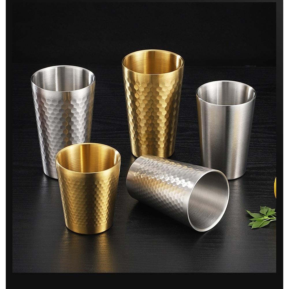 Stainless Steel Dual Wall Tumbler Mug with Hammered Finish