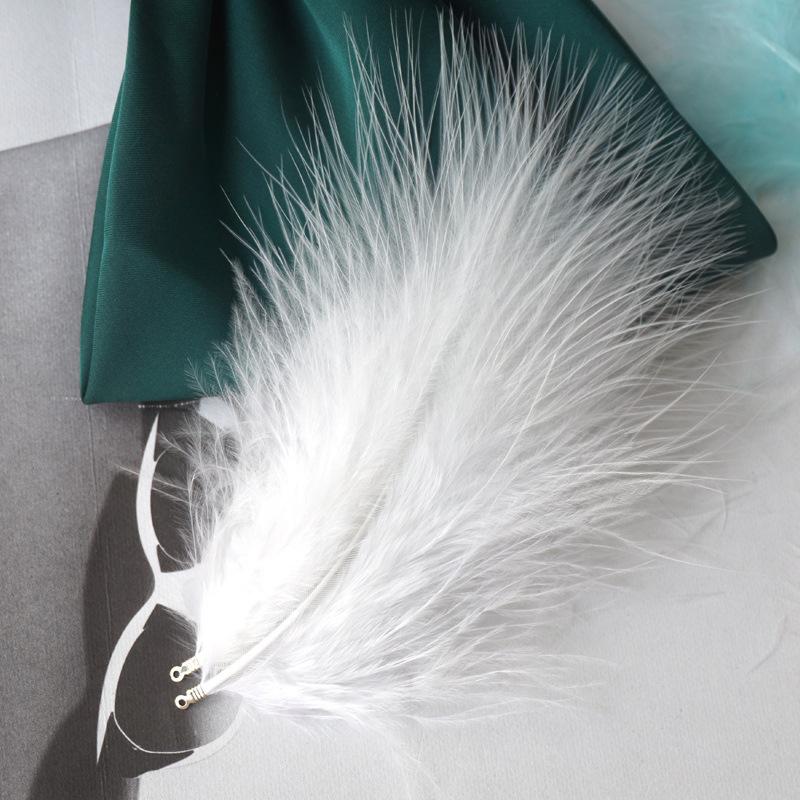 50Pcs With Clip Buckle Full Fleece Turkey Fluff Fluff Diy Decorative Dream Catcher Cat Stick Feather Material