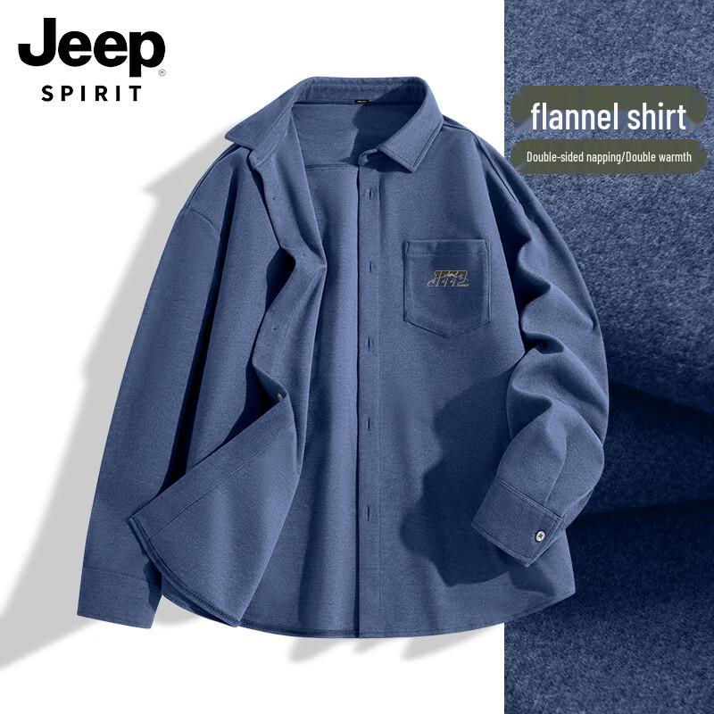 JEEP SPIRIT Men s Long Sleeve Flannel Shirt 3XL