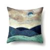 Polyester Pillowcase Automobile Decoration Mountain Home Print Pillowcase Waist Cushion Cover Bedside Cushion Cover Bedside Cushion Cover