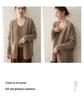Autumn/Winter Elegant Solid Color Cashmere Women's Cardigan Coat