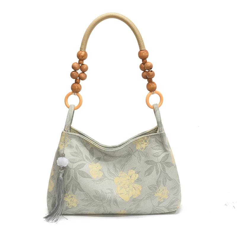 Hasp Microfiber Tassel Beading Shoulder Bags 2026 Fashion Large Capacity Women's Bags Versatile National Style Women's Handbags