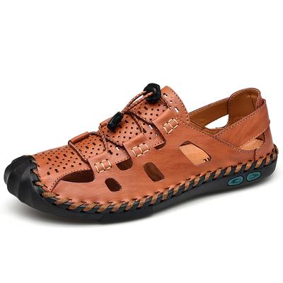 38-48 Summer Men's Plus Size Lightweight and Fashionable Casual Leather Sandals Breathable Beach Shoes