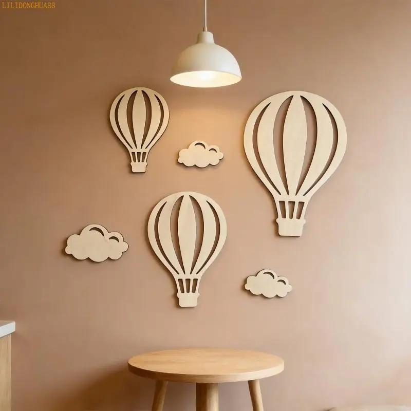 K1AE Bohemians Nursery Decors Hot Air Balloon Wall Decors Babyroom Wall Art Decors