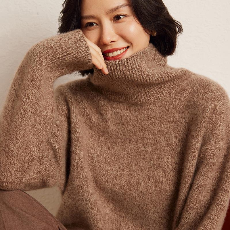 Cozy Cashmere Turtleneck Sweater: Soft, Thick Knit for Autumn & Winter