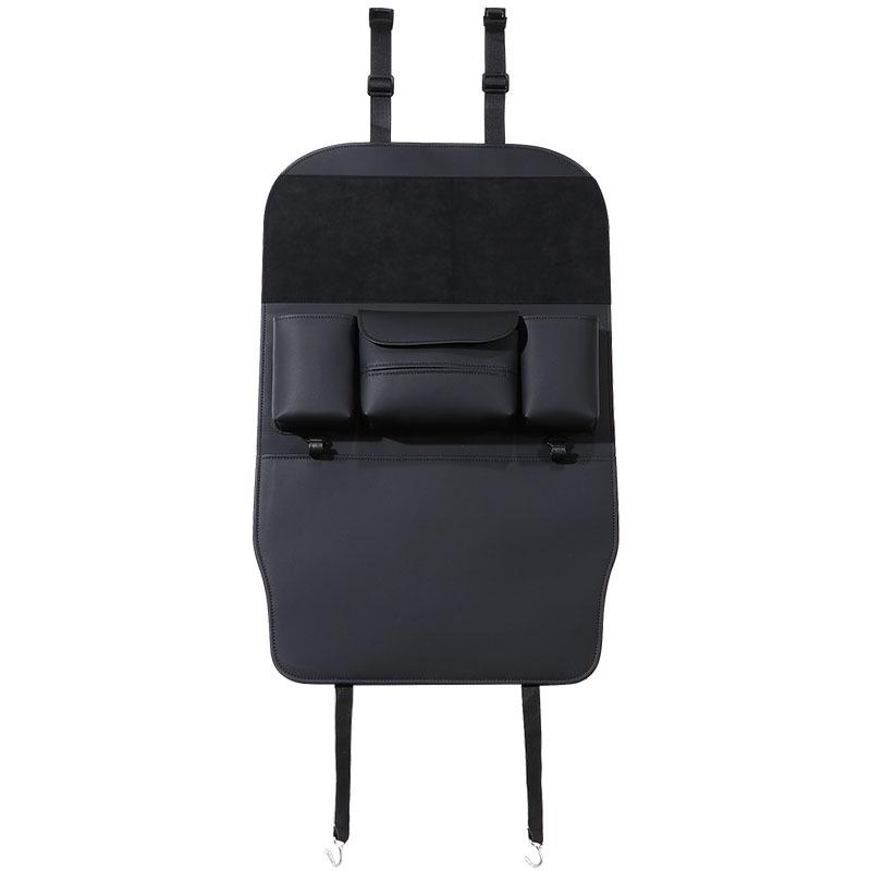 

Многофункциональная сумка для хранения на спинку сиденья автомобиля и коробка для салфеток с защитной накладкой от ударов чёрный