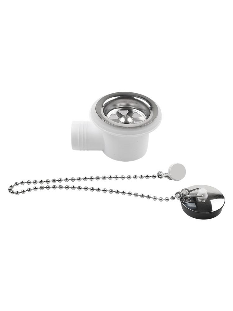 Compact Stainless Steel Sink Waste Drain for RVs and Boats Installation
