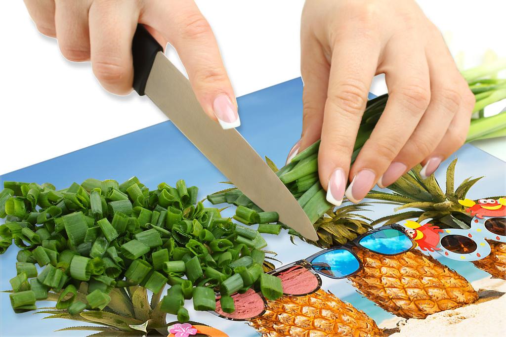 Szklana płyta ochronna na kuchenkę 60x52 Ananas