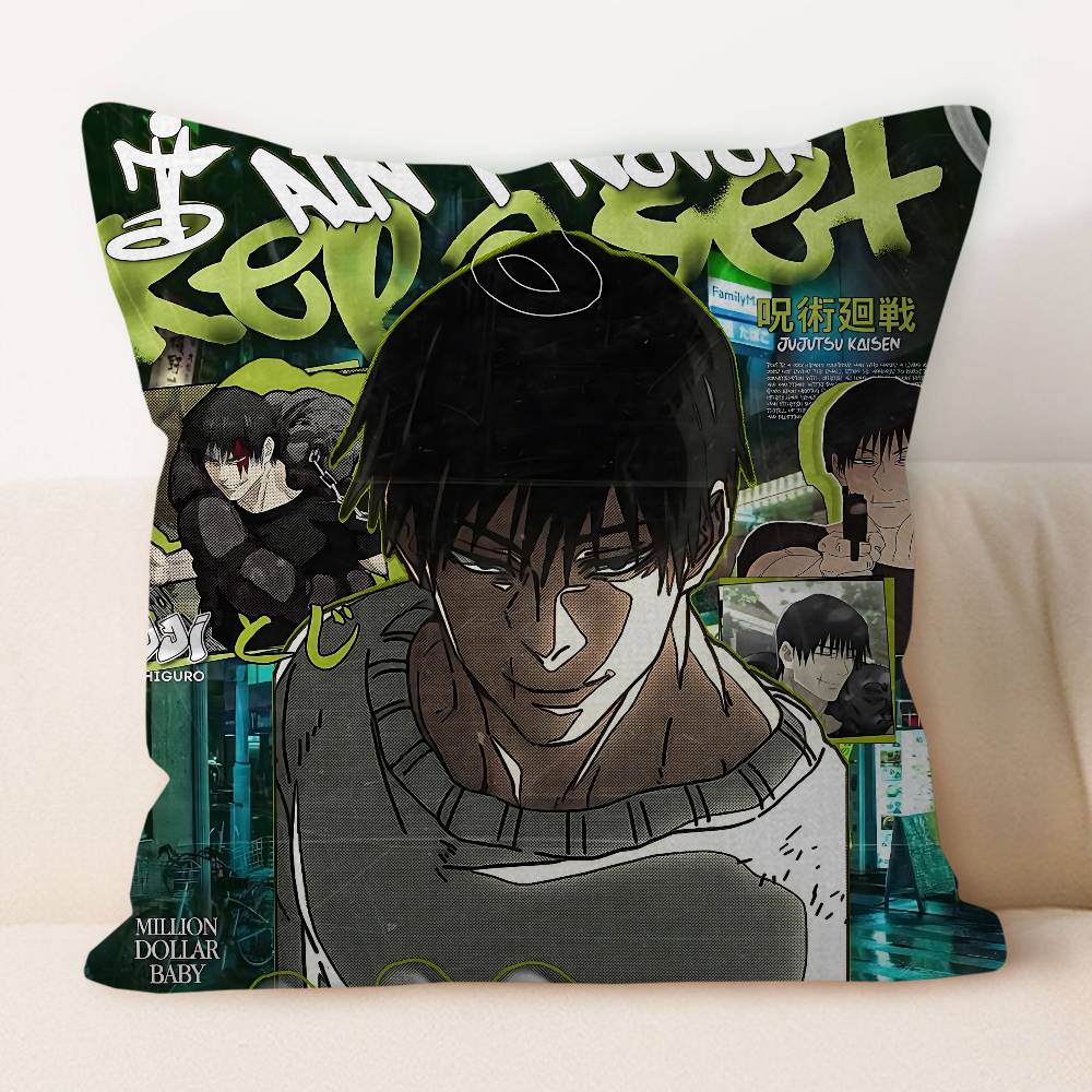 F-Фушигуро Тодзи Подушка Подарок Украшение для дома и офиса Спальня Диван Автомобильная наволочка 45x45 12x12Inch