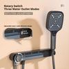 Wall Mounted Split Shower with 3 Function Adjustable Arm - No Electricity Required, Modern Bathroom Waist Spray Shower