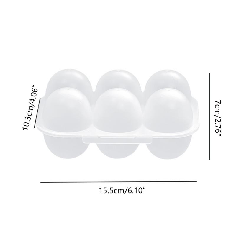 Portable Camping Eggs Boxes Carriers 6 Grid Eggs Holder Container Outdoor Camping Eggs Holder Storage Box Durable