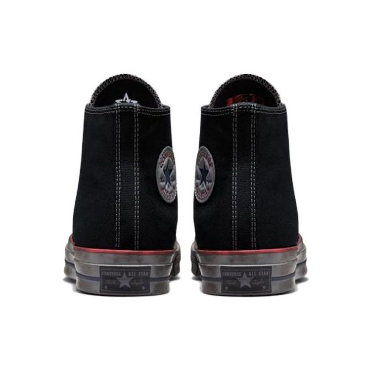 Converse Chuck 70 Chuck Taylor All Star Distressed High-Top Canvas Sneakers Unisex Sneakers Black 172668C