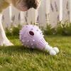 Safe Chewing Toys for Small Medium Large Dogs Dog Treat Dispenser Toy, Spiky Chicken Leg Chew Rubber Interactive Puppy Teething Puzzle Feeder