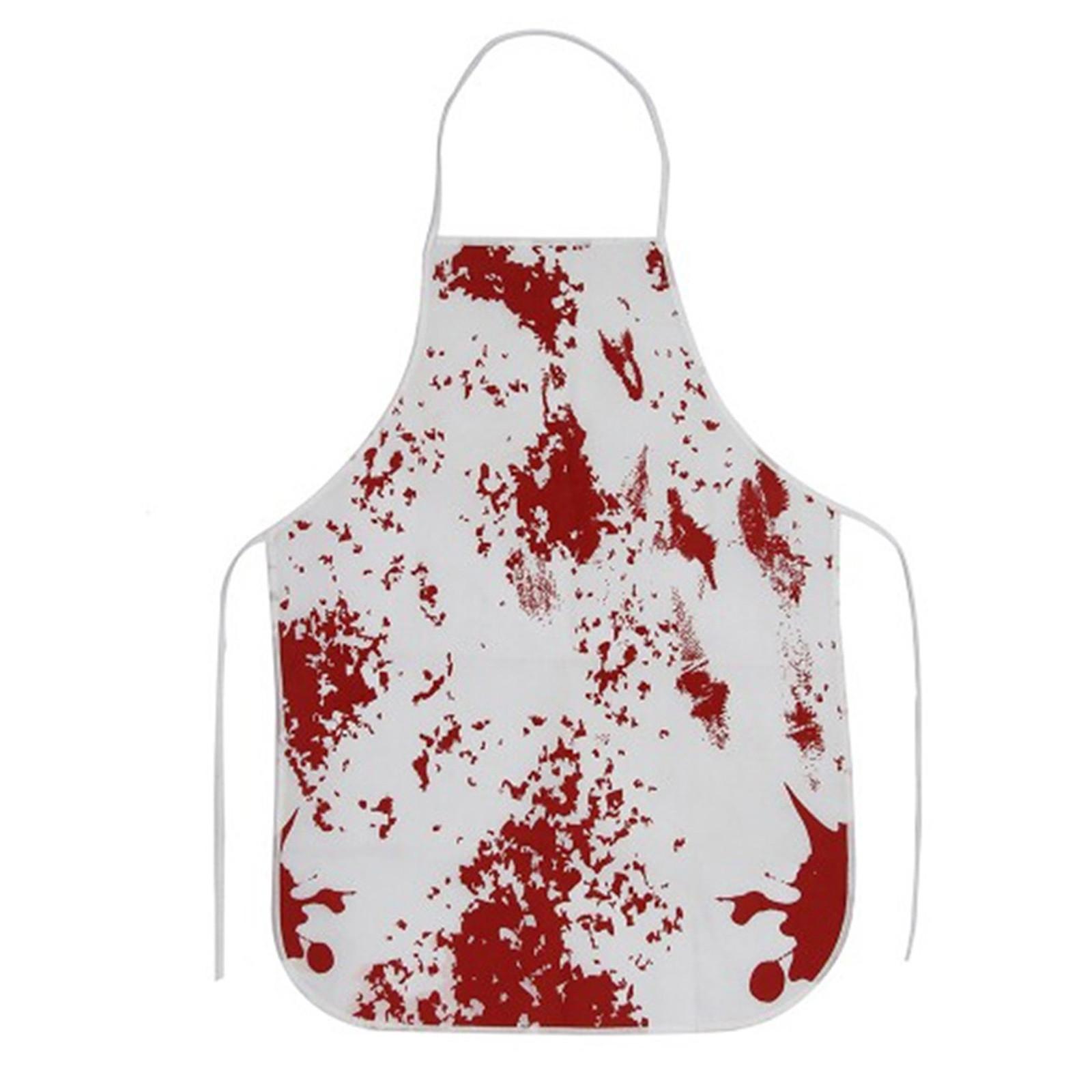 

Хэллоуин Кровавый фартук с принтом Страшная кровь, забрызганная тематическим реквизитом Хэллоуина белый