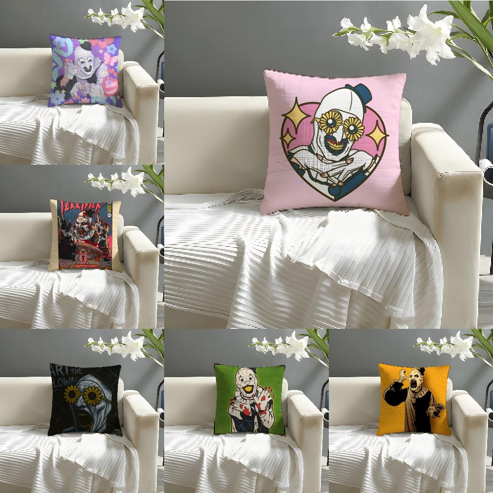 Pillow Case Cotton Linen Fabric Square Zipper Pillowcase Home Decorative Living Room Slasher Film T-Terrifier Horror Movies 2
