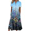 Women's Fashion Summer Spring Short Sleeve V-Neck Casual Dresses