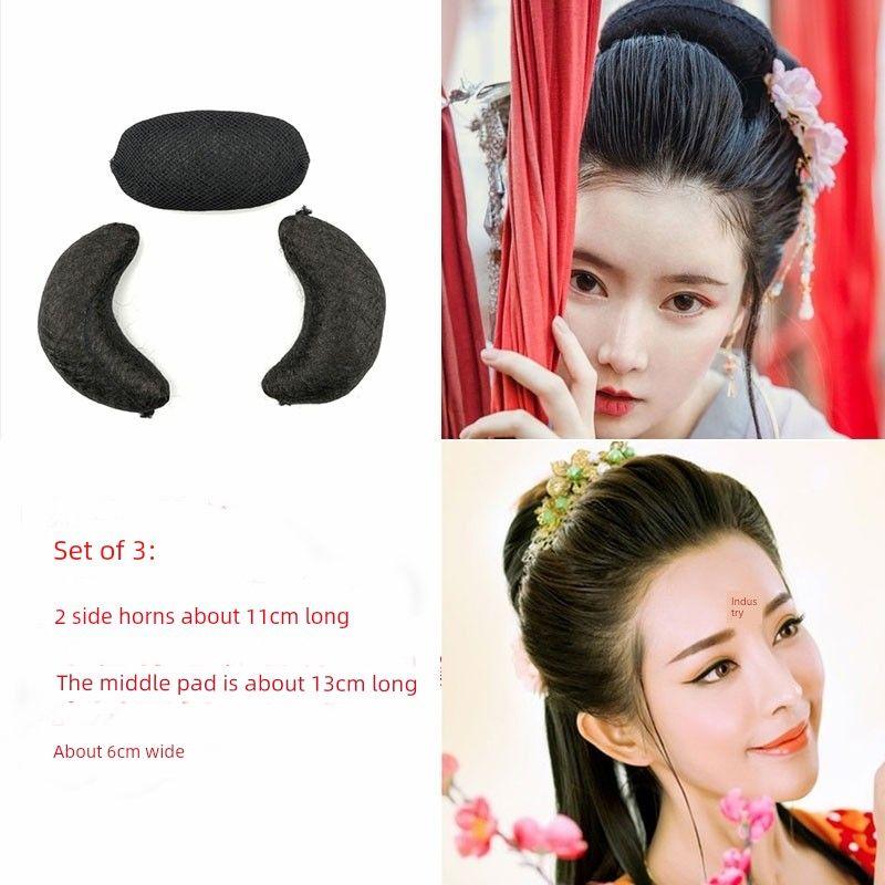 Han Chinese Clothing Pad Hair Bag Hair Pack Hair Curler Selenodont Bag Soft Horn Multiple Floor Bridal Pad Hair Plate Hair Bag