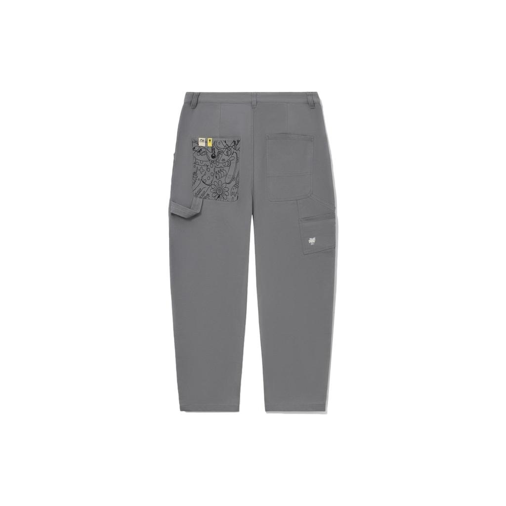 Li-Ning Graphic Straight Pants 'Grey' Men's AKXR611-3