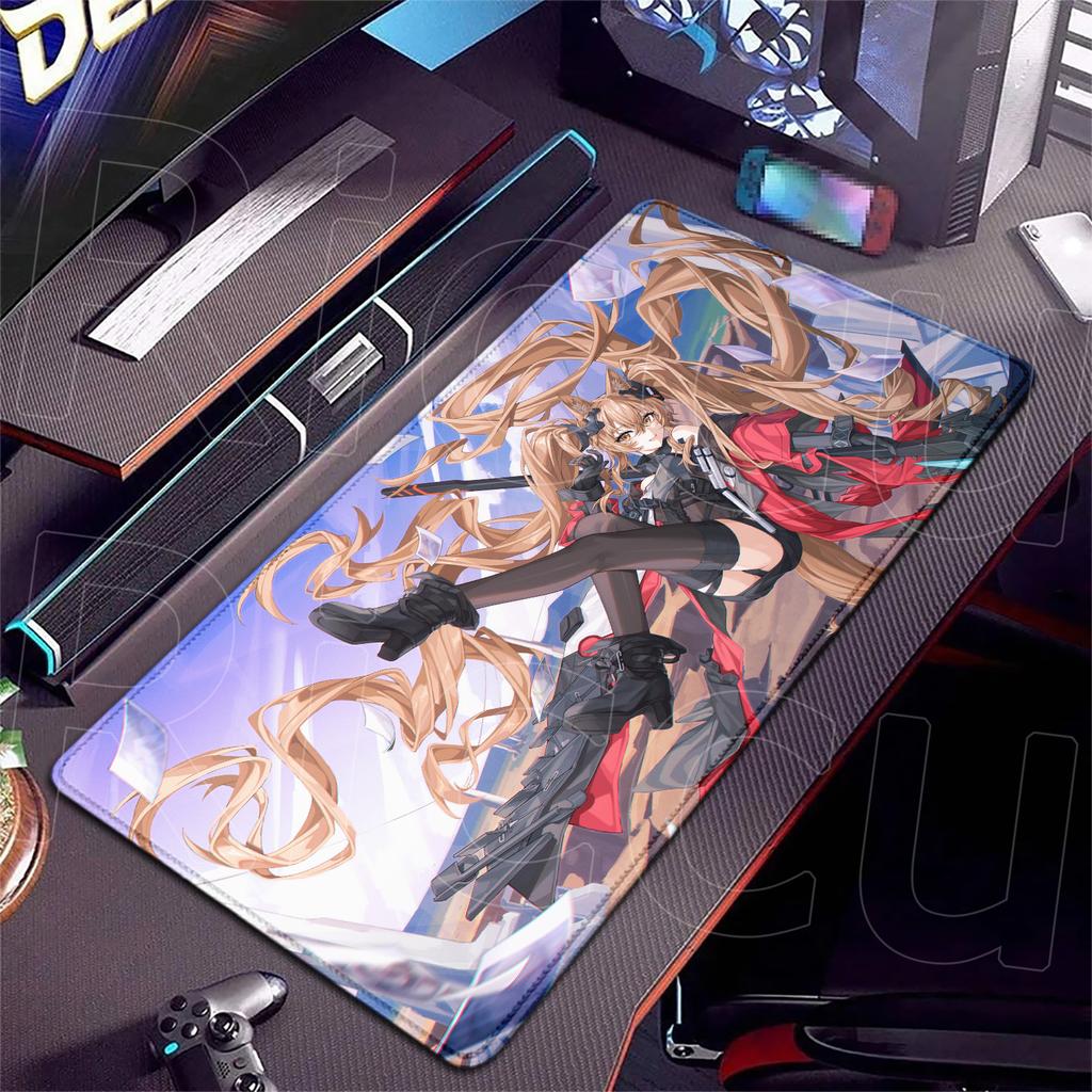 XXL HD Anime girl Arknights Endfield Gilberta Game Mouse Pad Non-slip Rubber Gamer Computer Desk mat Laptop Office Large carpet