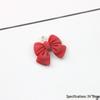 Imitation Fabric Bow Resin Pendant Earrings - DIY Jewelry Accessories