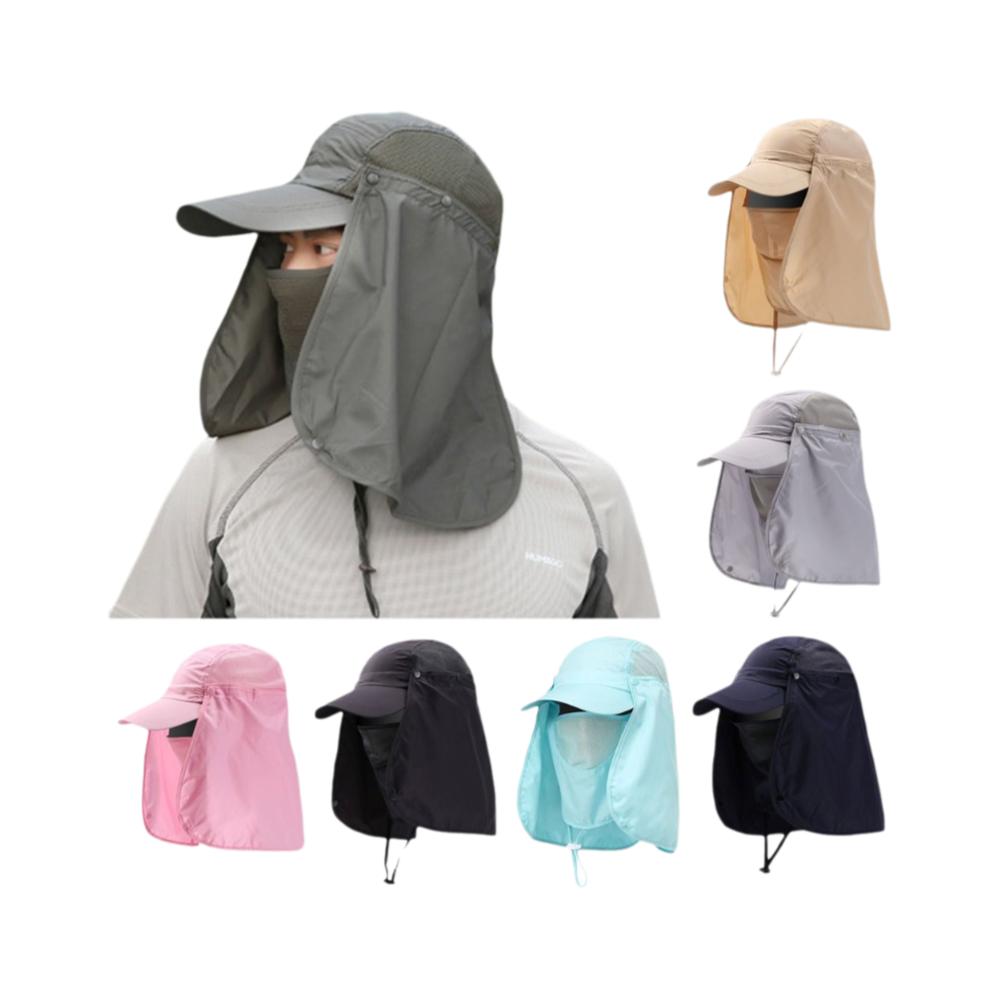 Uv Sun Protection Summer Fishing Sun Hat Breathable Neck Face Baseball Cap Adjustable Fisherman Cap