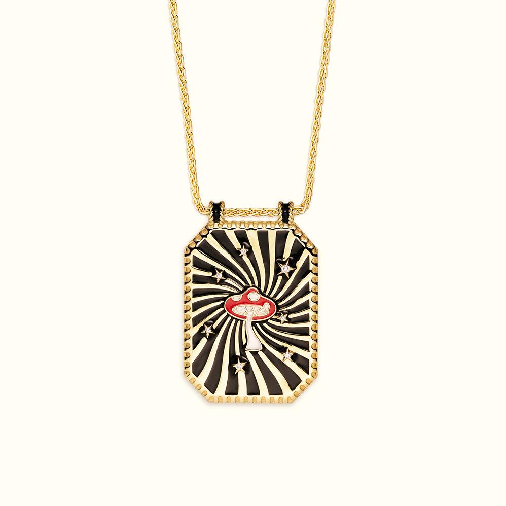 

Literary And Retro Wind Tarot Card Dafang Brand Necklace Sun And Moon Octagram Love Planet Desert Necklace