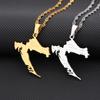 Stainless Steel Croatia Map Necklace - Unisex Ethnic Style Trend