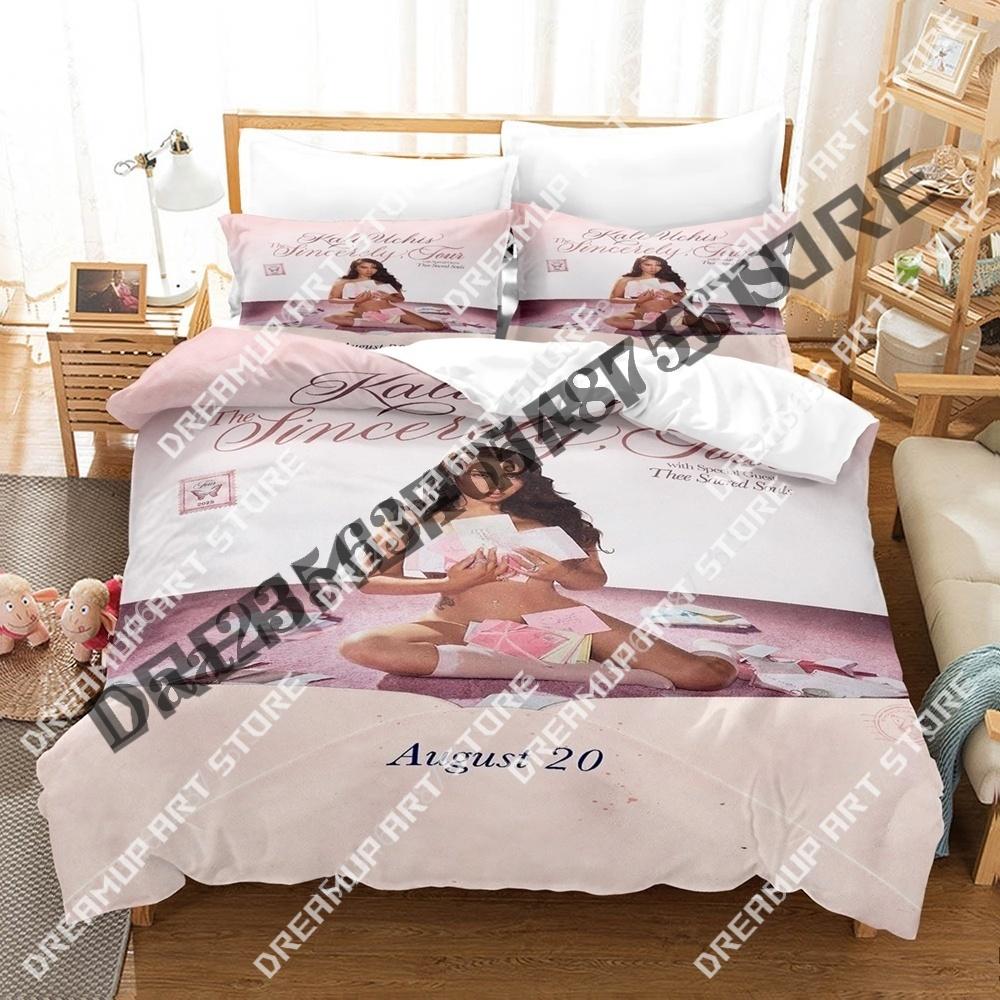 3D Print Kali Uchis Singer Bedding Set Twin Queen King Full Size Duvet Cover Pillowcase Bed boys girls Adult Home Textiles
