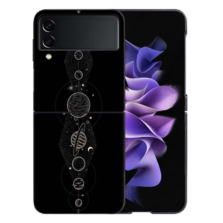 Cosmic Galaxy Phone Case For Samsung Z Flip 6 7 5G Galaxy Z Flip 5 4 3 5G Cases Shockproof Hard Cover TPU