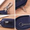 Annhua Smart Key Case, PU Leather Key Case, navy