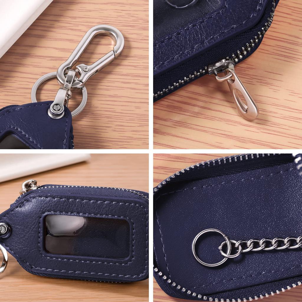 Annhua Smart Key Case, PU Leather Key Case, navy
