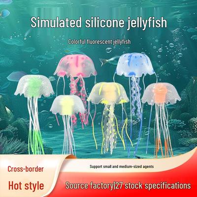 Mini Ornament Meduză Luminoasă – Mică Simulare din Silicon pentru Decorațiune Peisagistică