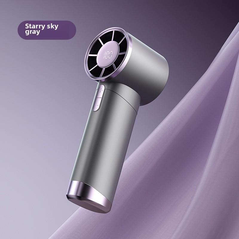 

100-скоростной безлопастной ручной вентилятор, подзарядка через USB, портативный турбовентилятор, тихий персональный вентилятор для путешествий 1800 mAh чёрный