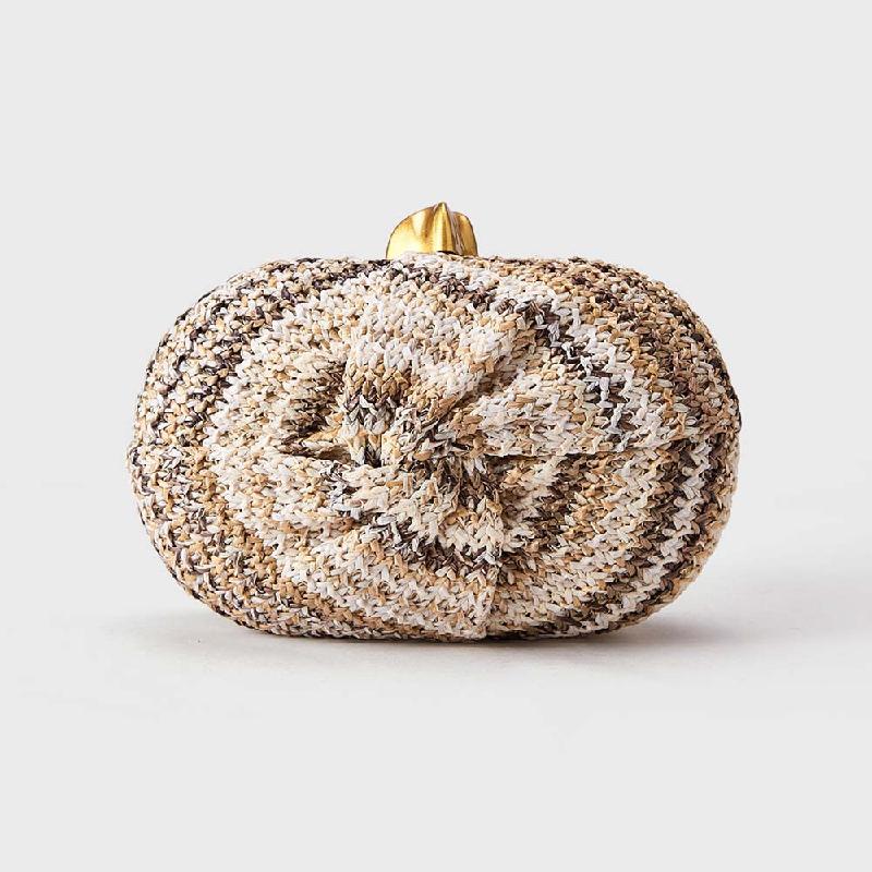 

Wedding Crossbody Bag Clutch Fashion New Straw Shoulder Evening Party Multi-color Woven Oval Bags Luxury Designer Women Wallet 22x8x14cm коричневий