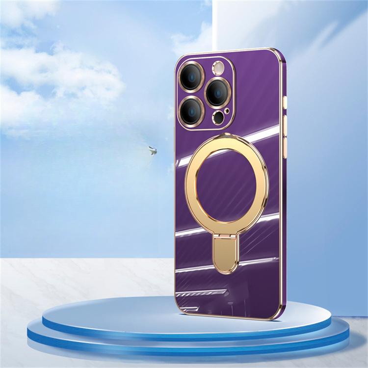 

Подходит для iPhone 16 Fulcrum Магнитный чехол для мобильного телефона Гальваническое покрытие Однотонный Apple 15pro Полная защита От падения 14 Защитный чехол iPhone12promax