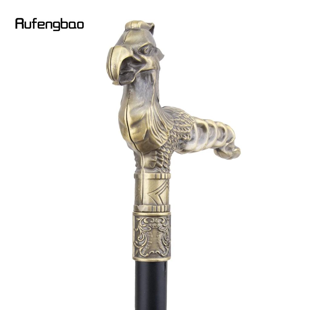 Copper Phoenix Long Tail Walking Cane Fashion Walking Stick Gentleman Luxury Crosier Knob Walking Stick 93cm