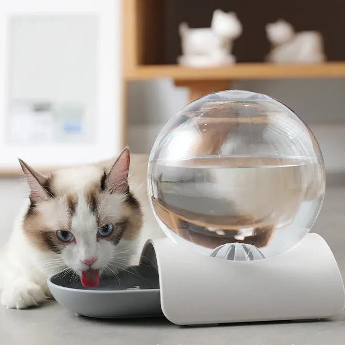 WTEMPO Pet Automatic Water Dispenser Cat Water Feeder Dog Water Dispenser Food Basin Non Plug In Automatic Water Refilling Kettle