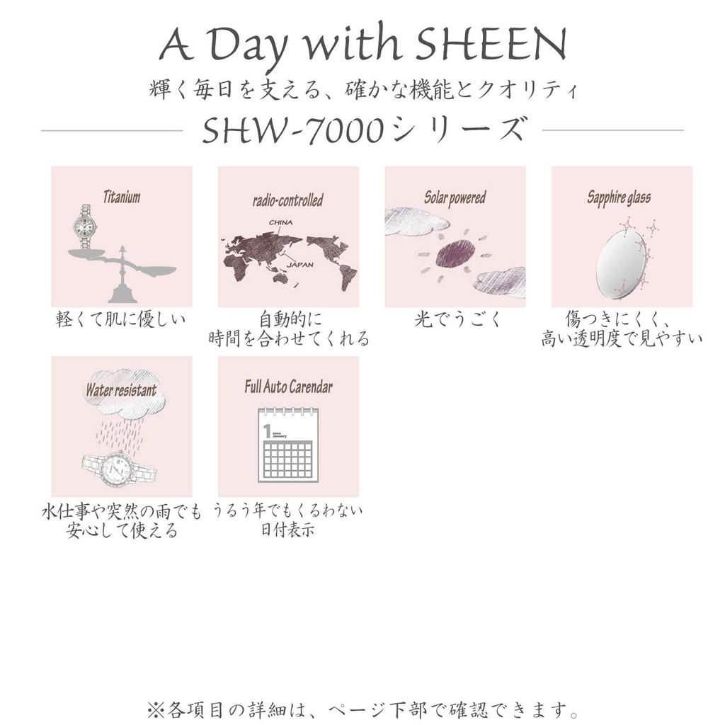 Casio Sheen SHW-7000TCG-4AJF Solar Radio Gold