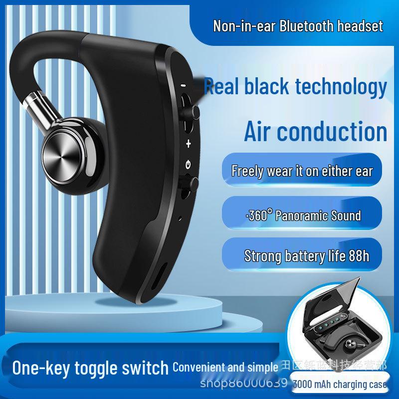 High-Quality Air Conduction Sport Bluetooth Earphones with Car Mount, Compatible with Apple & Android