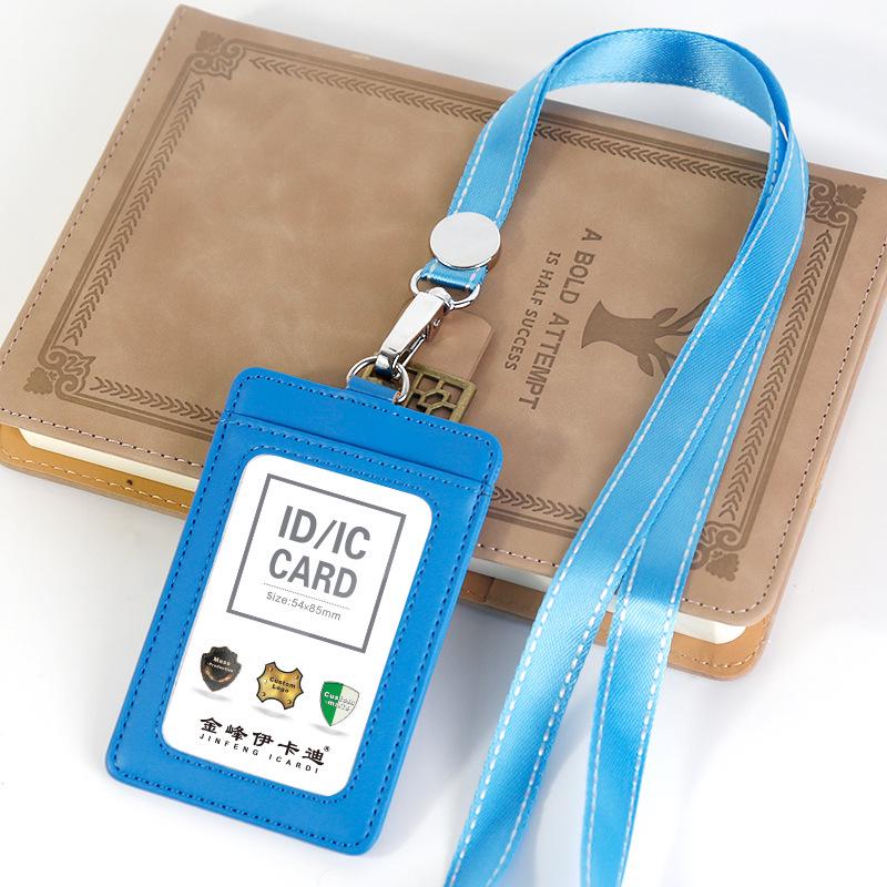 Γνήσιο Δερμάτινη Θήκη Ταυτότητας & Καρτών με Κορδόνι για Εργασία, Φοιτητές & Κάρτες Λεωφορείου