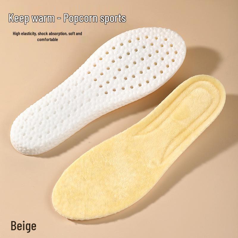 Plush Winter Insoles - Velvet Sport, Anti-Odor, Breathable, Sweat-Absorbent, Super Soft, Thick Snow Boot Pads