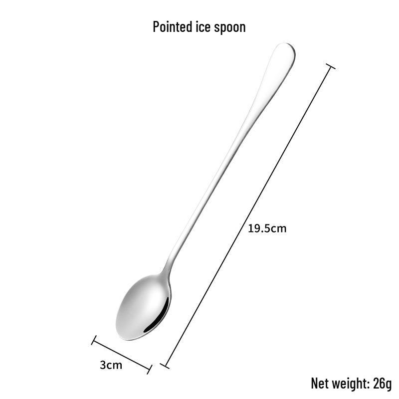 1010 Stainless Steel Cutlery Set: Long-Handle Fork, Soup & Dessert Spoon