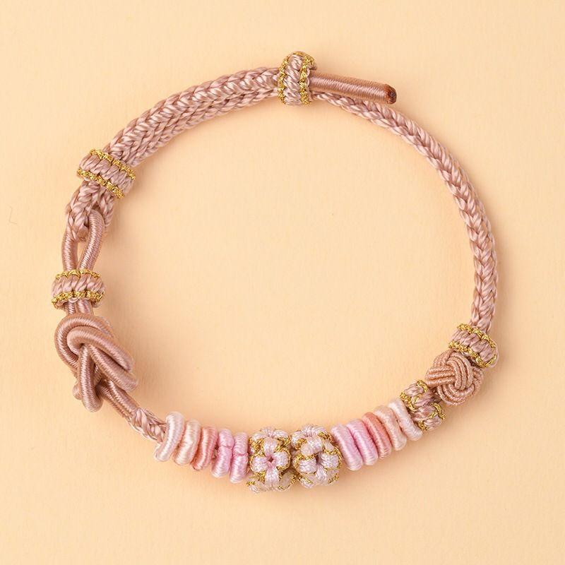 

Ремешок-мандала «Цветущий персик» Носимый Золотой Браслет из плетёной верёвки с бусинами на удачу Полуфабрикат Ручная работа Сделай сам Безопасный Красный Браслет-верёвка Dirty Powder [Mandragora]]