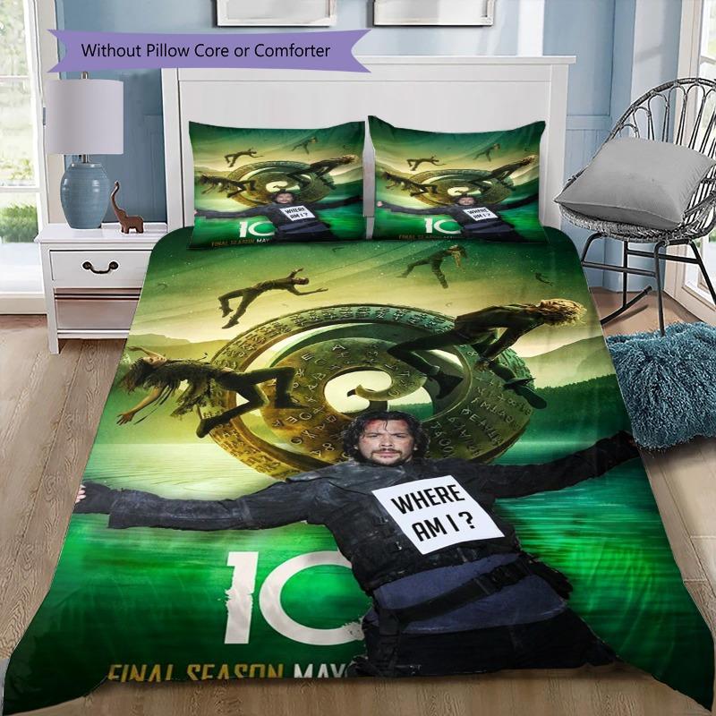 The 100 TV Show Bedding Set, Final Season Poster Duvet Cover Set, 3Pcs Bed Set with 2 Pillowcases for Fan Bedroom Decor, No Comforter