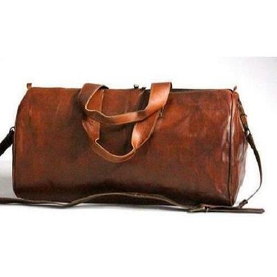 Borsa da viaggio Duffel in pelle vintage marrone per uomo