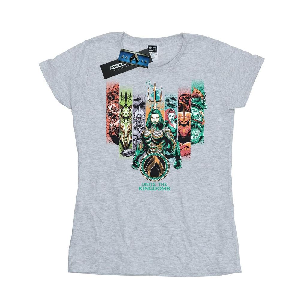 DC Comics Womens/Ladies Aquaman Unite The Kingdoms Cotton T-Shirt