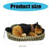 Simulation Fur Animal Home Furnishings Realistic Sleeping Breathing Dog Toy Plush Animal Doll Children
