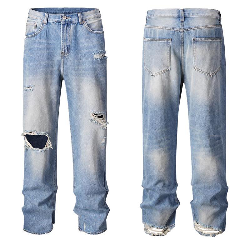 RogueWave Y2k Streetwear Vintage Pantalones Hombre Trees Camouflage Jeans Cargos for Men Patchwork Straight Baggy Casual Denim Trousers